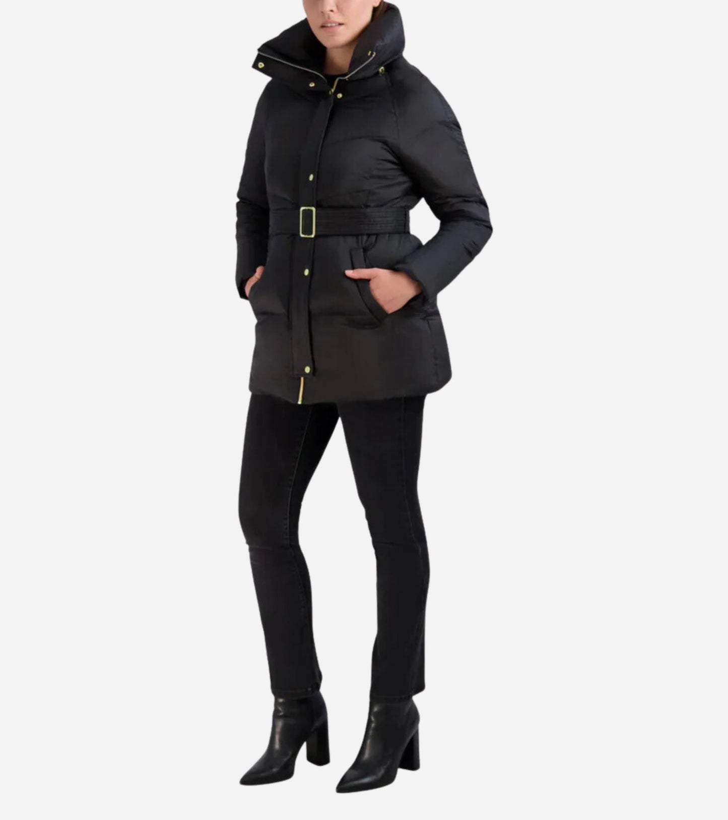 Women's Belted Zip-up Jacket (8014388986103)