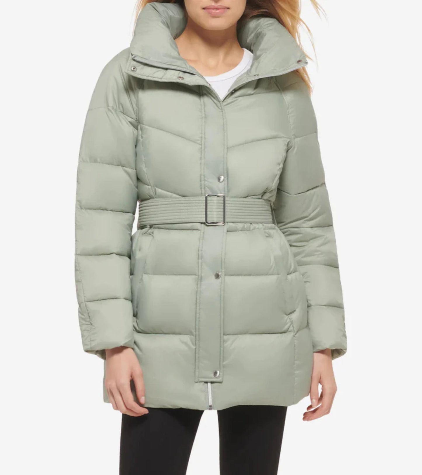 Women's Belted Zip-up Jacket (8014384562423)
