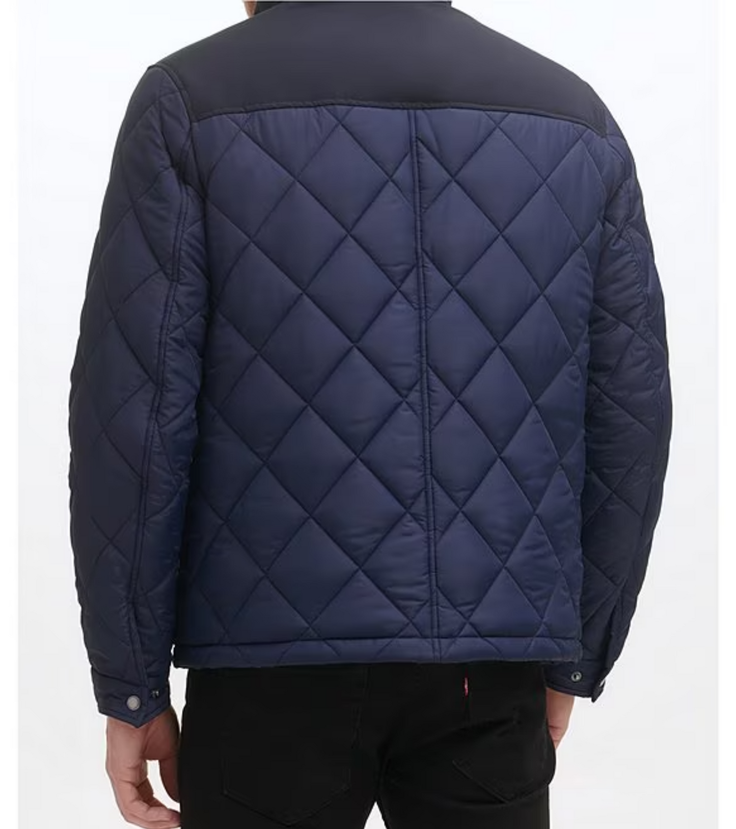 Տղամարդու Tonal-Mixed-Media Sherpa Lined Quilted բաճկոն