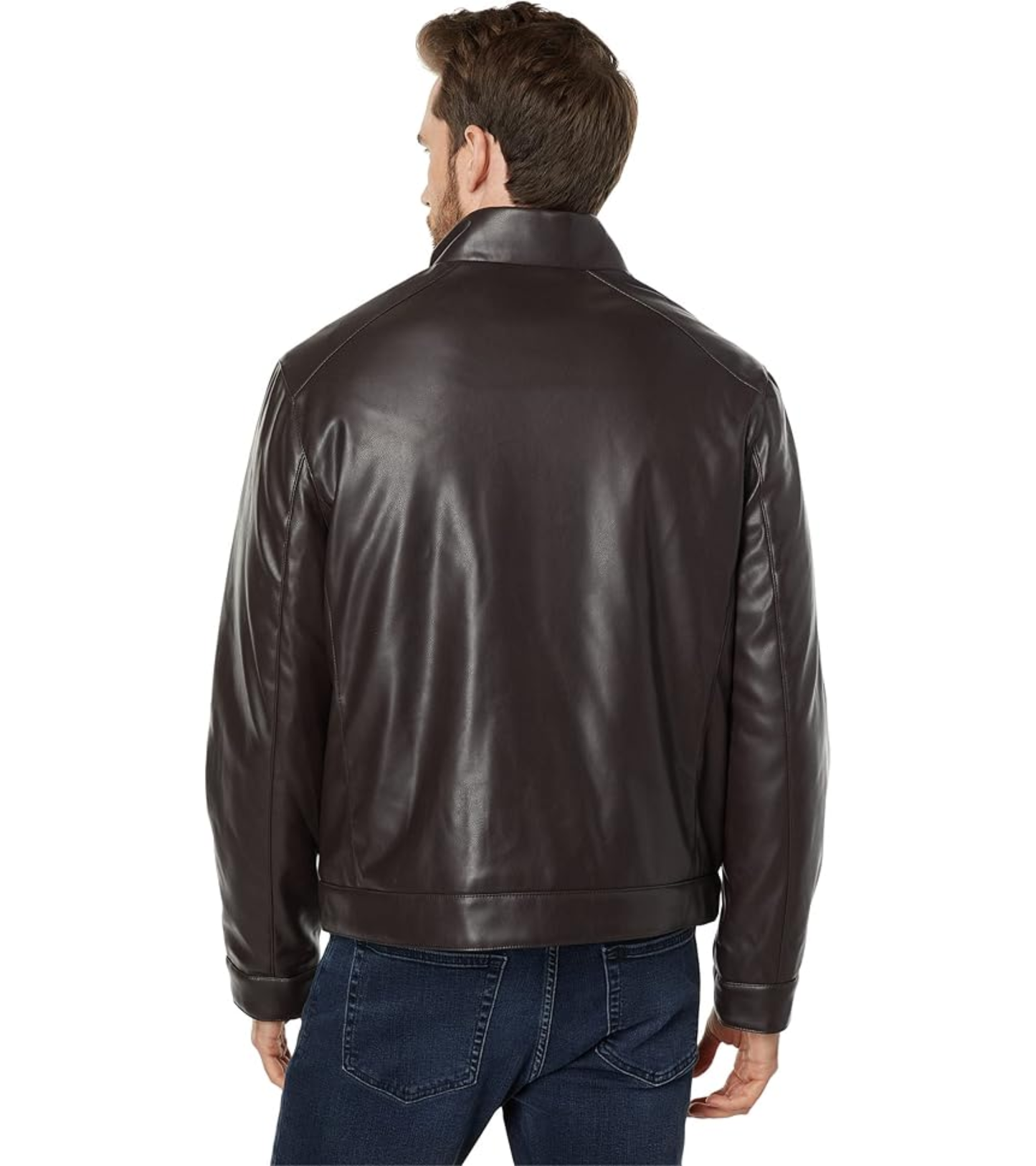 Տղամարդու Faux Leather Moto բաճկոն