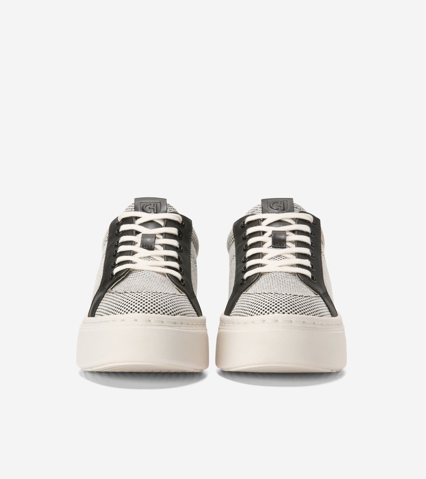 W32402:IVORY CANVAS/BLACK LEATHER