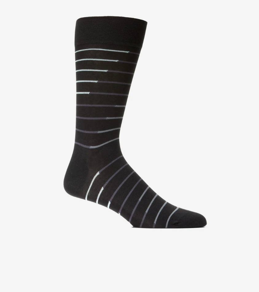 Men's Birdseye Stripe Dress Crew Socks