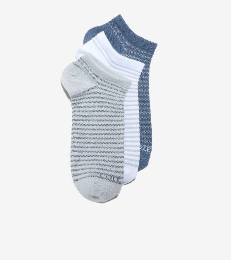 Women's 3-Pack Stripe Soft Low-Cut Socks