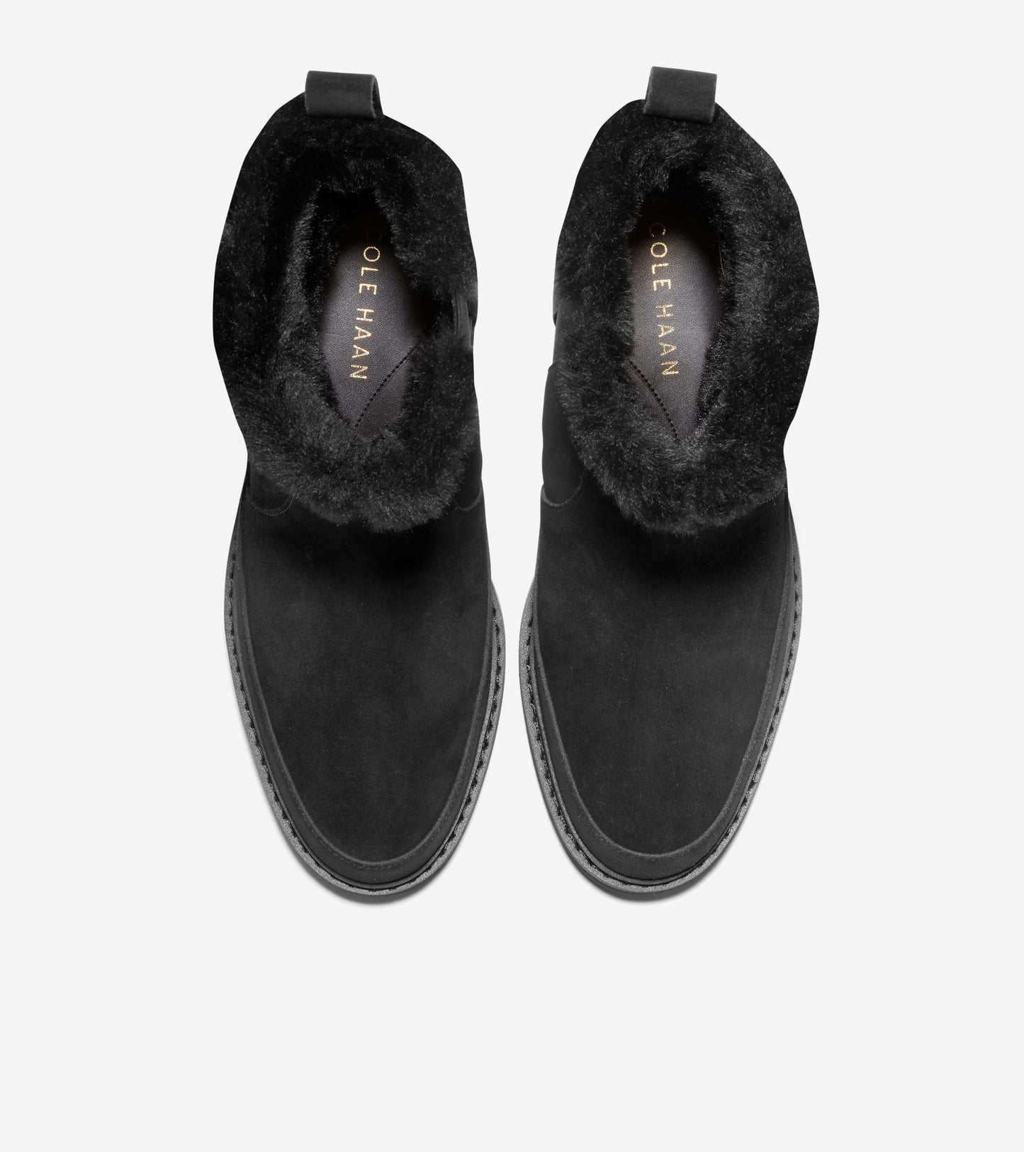 W26255:BLACK AGORA WP SUEDE/ BLACK FUR & OS/ BRUSHED GOLD HW (8086479306999)