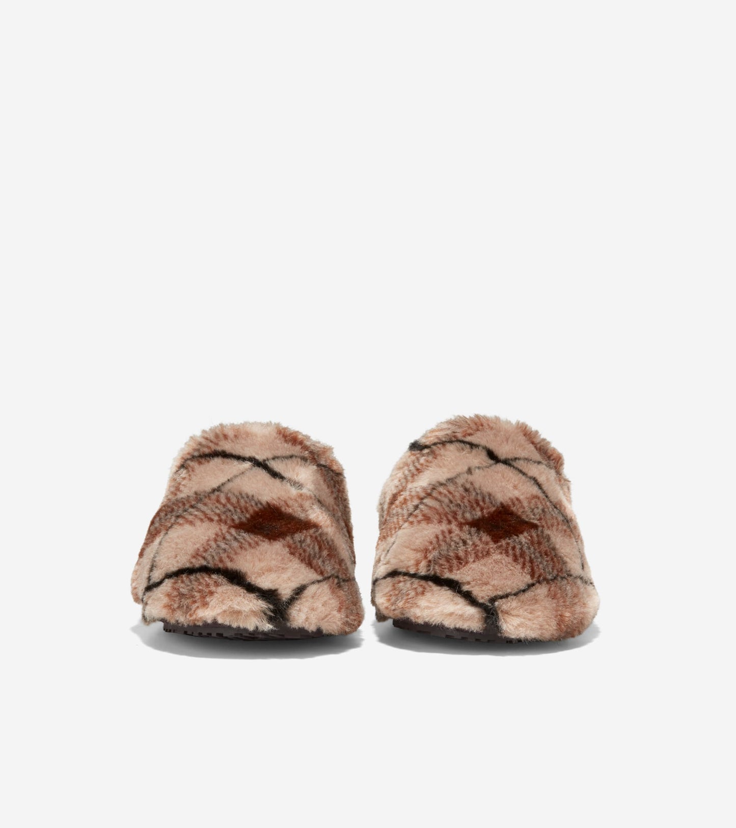W26307:BROWN PLAID FUR/ CH DK CHOCOLATE ECO FLORA/BROWN OS (8086479831287)