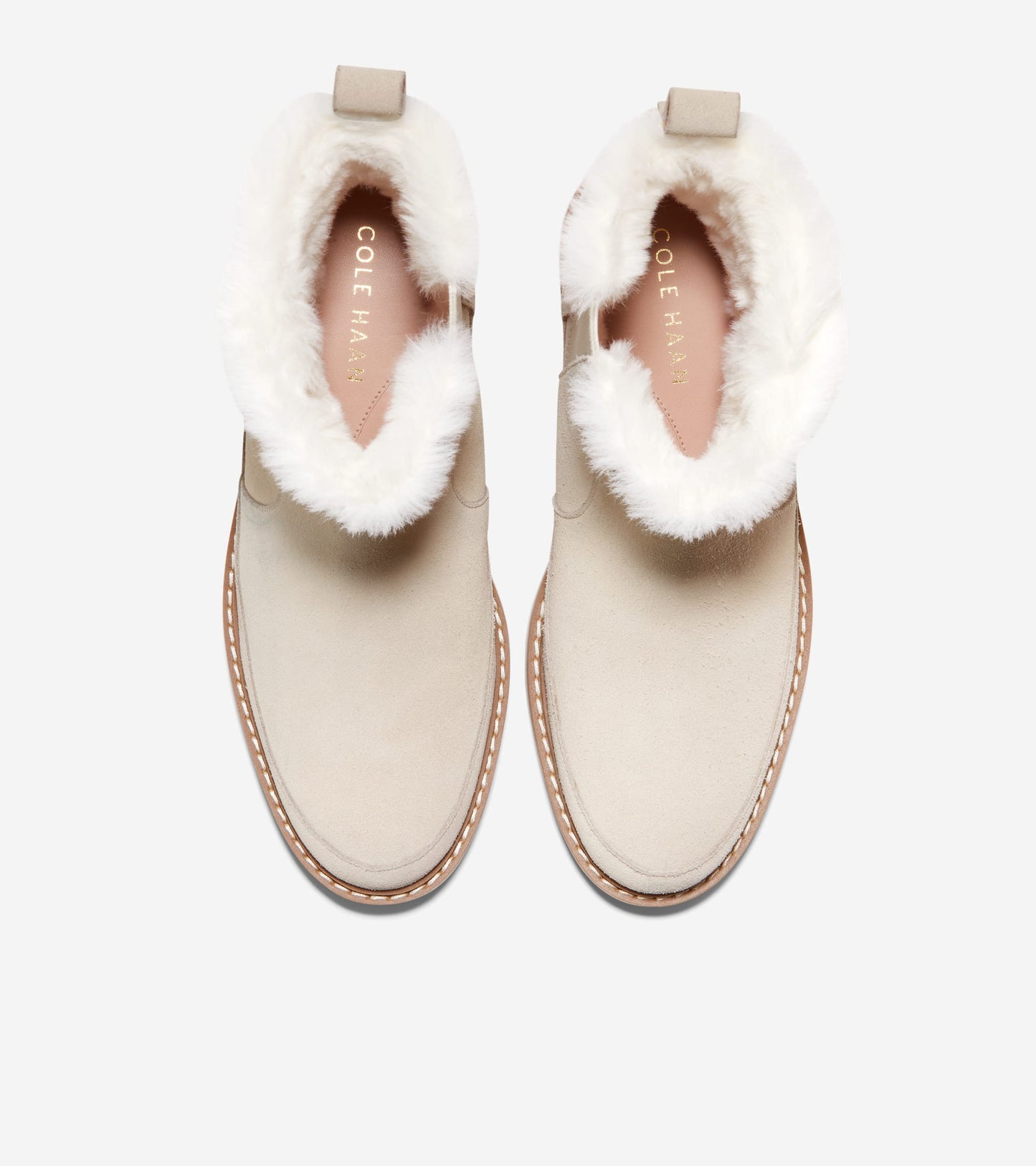 W26256:ANGORA AGORA WP SUEDE/ NATURAL FUR/ DK NAT WELT/ TONAL OS/ BRUSHED GOLD HW (8086479405303)