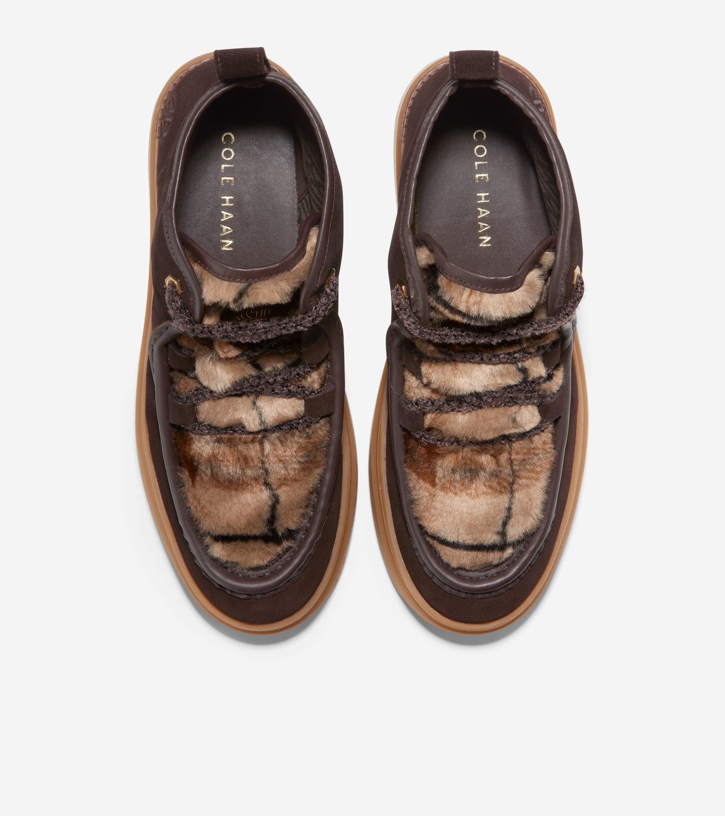 W26326:CH DARK CHOCOLATE WP SUEDE/ BROWN PLAID FUR/CH DARK CHOCOLATE&IVORY LACES/MEDIUM GUM OS (8086479929591)