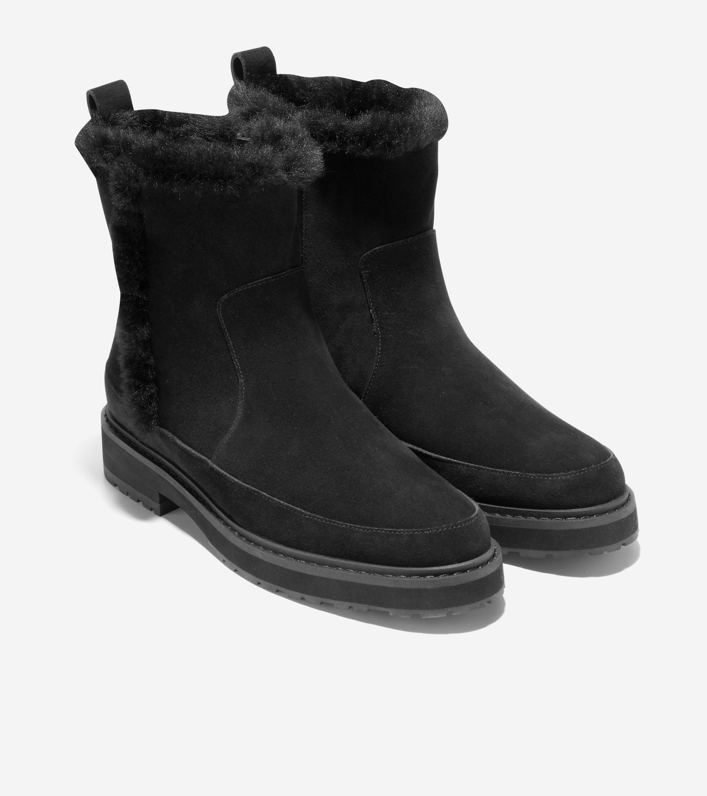 W26255:BLACK AGORA WP SUEDE/ BLACK FUR & OS/ BRUSHED GOLD HW (8086479306999)