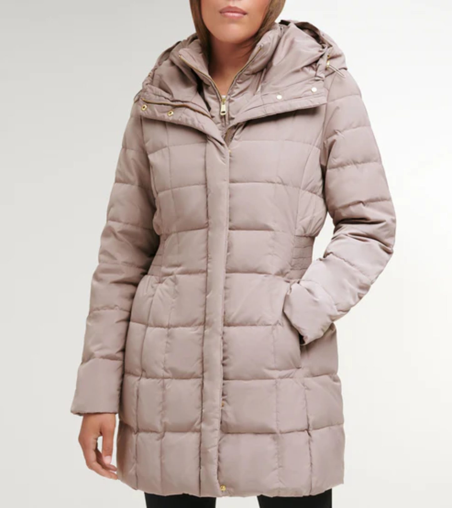 Կանացի  32" Signature Hooded Taffeta Down բաճկոն