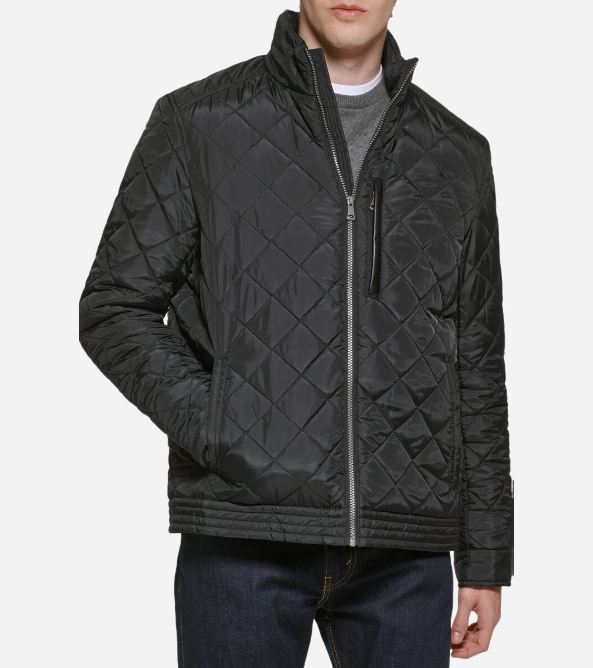 Cole haan mock 2025 neck coat