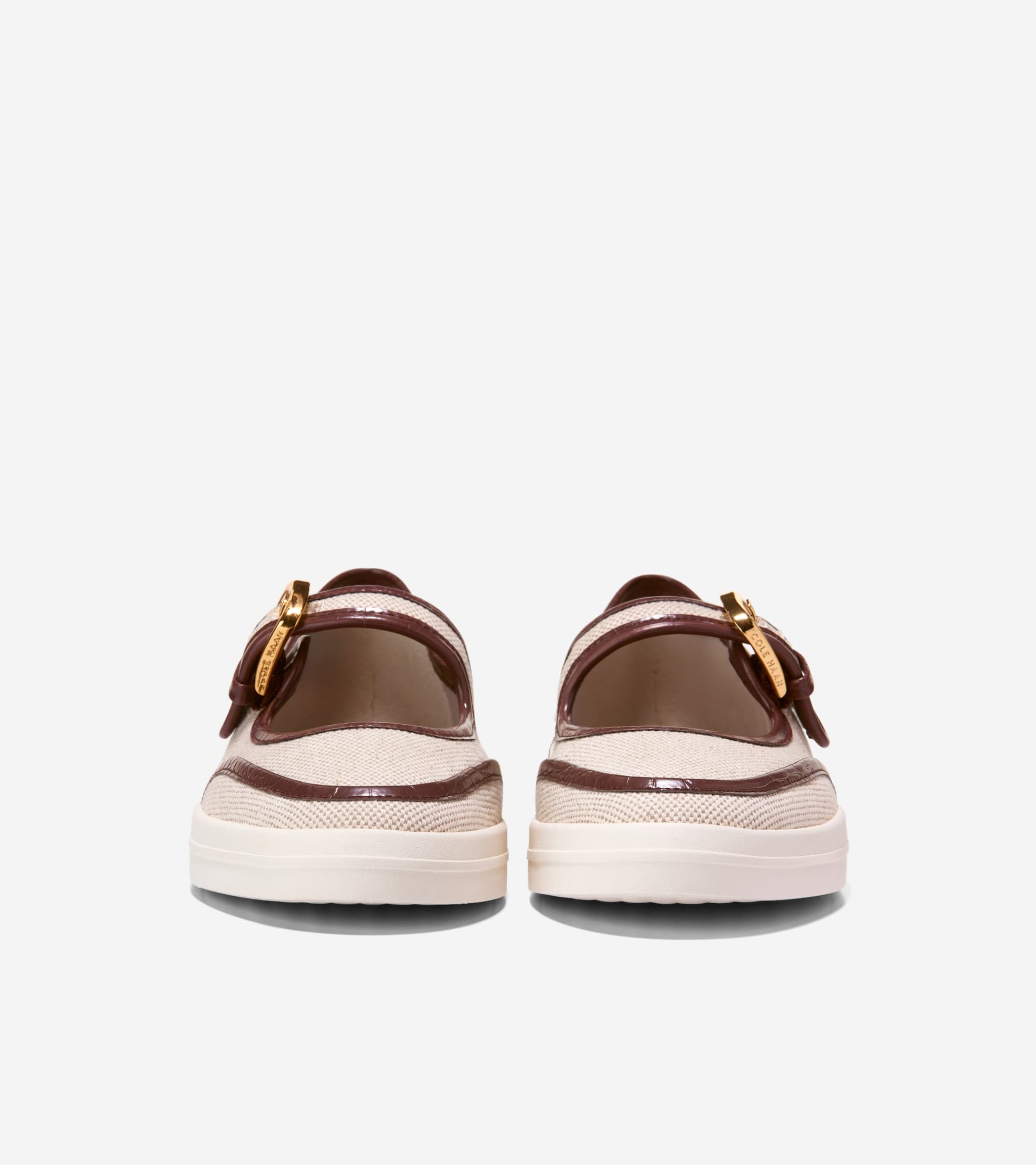 W35960:CH MAHOGANY CROC PRINT/NATURAL CANVAS