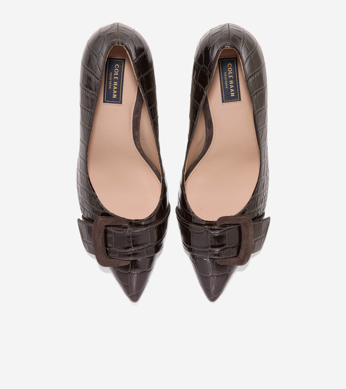 W38020:CH DARK CHOCOLATE CROC PRINT LEATHER / CH DARK CHOCOLATE SUEDE