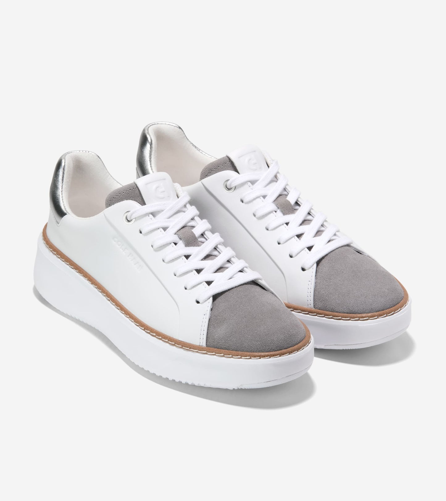 W33828:WHITE LTR/FROST GRAY SDE/SILVER METALLIC LTR