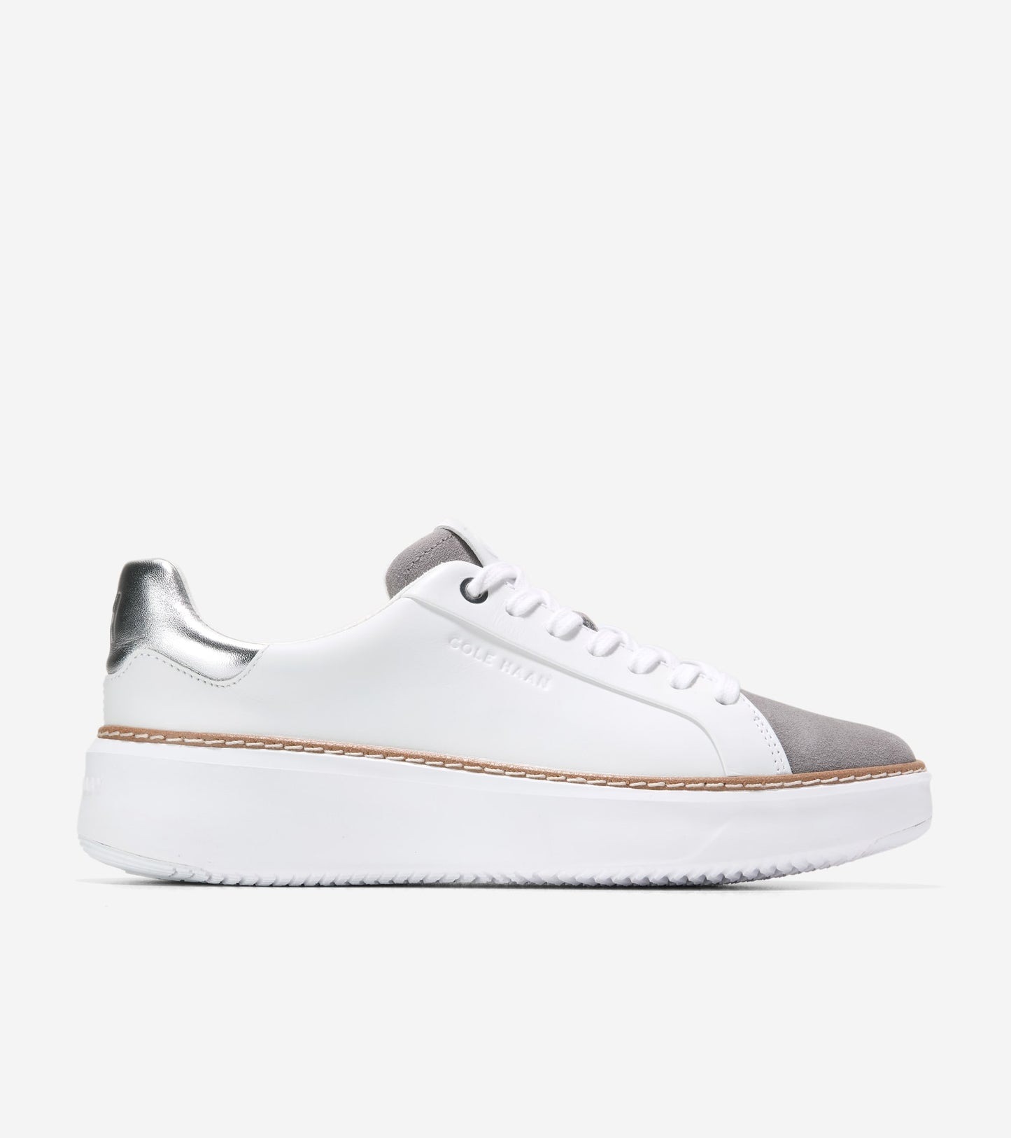 W33828:WHITE LTR/FROST GRAY SDE/SILVER METALLIC LTR