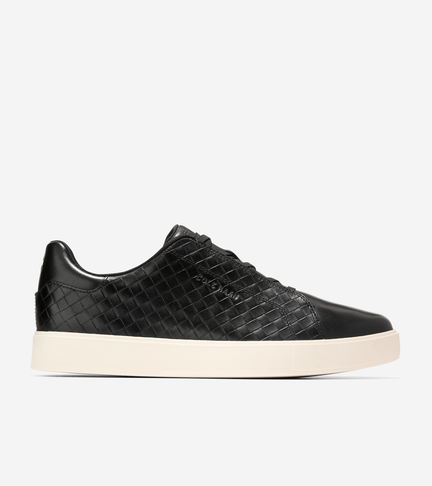 C43709:BLACK WOVEN EMBOSS / IVORY