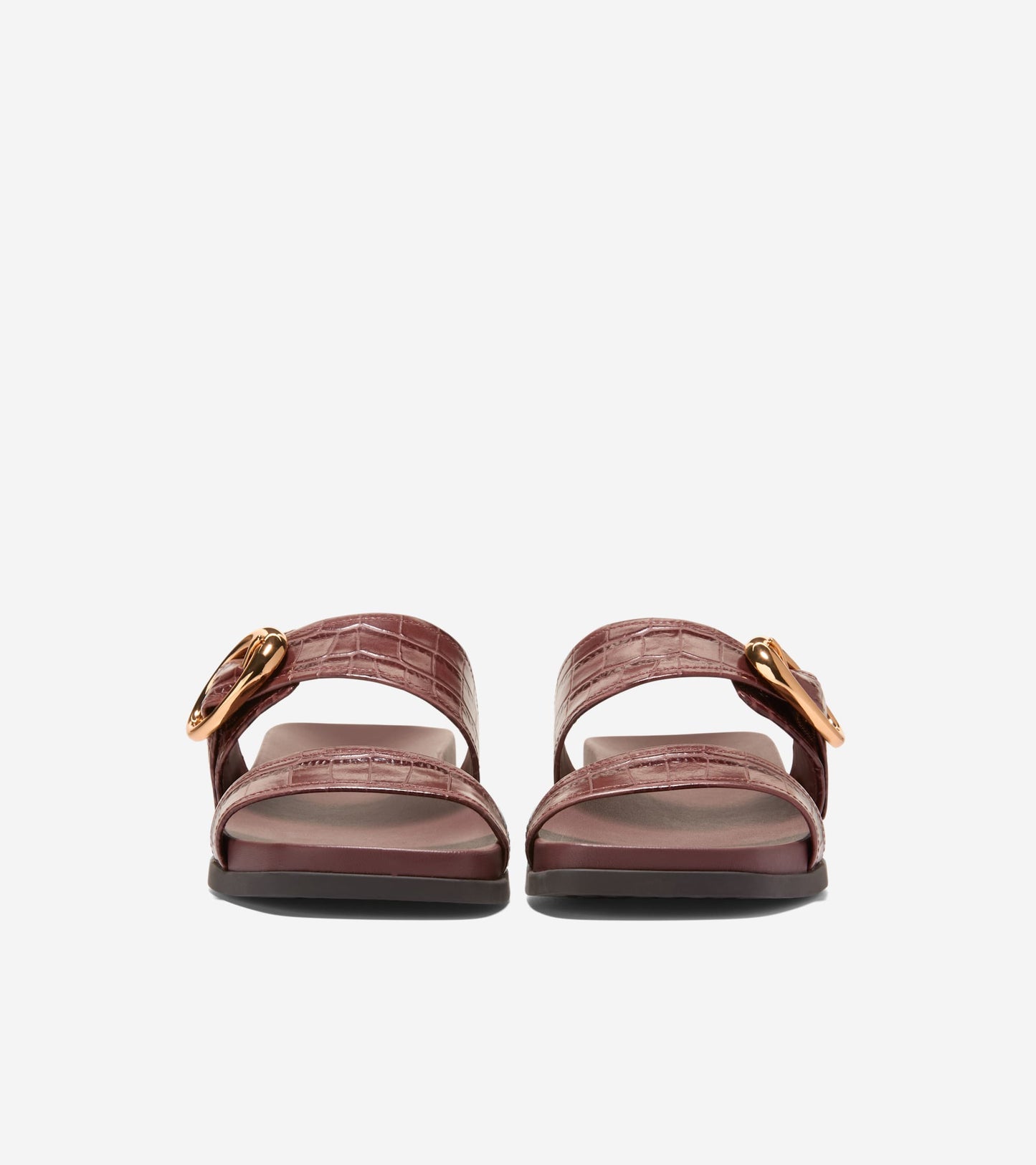 W35352:CH MAHOGANY CROC PRINT LEATHER
