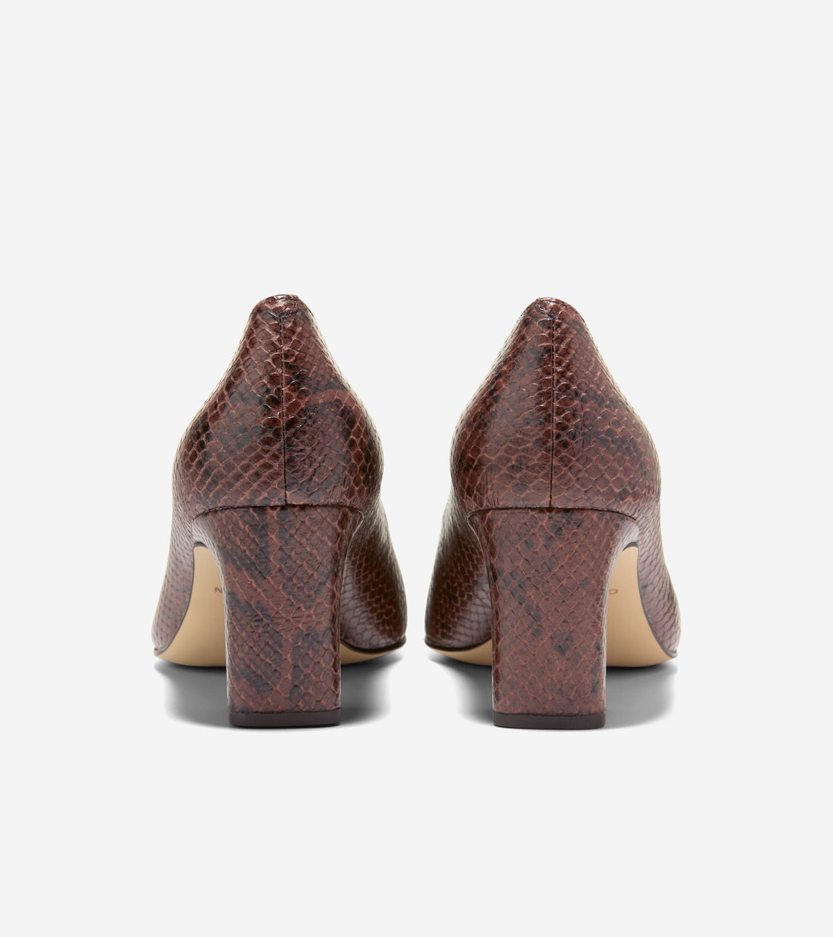 W37099:CH HICKORY GLOSSY SNAKE PRINT LEATHER
