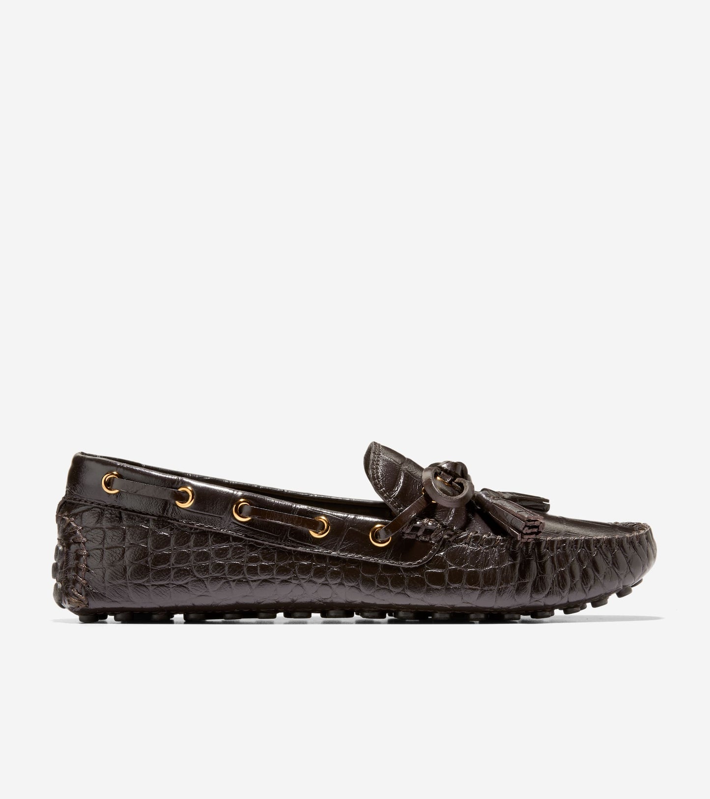 W32075:CH DK CHOCOLATE CROC PRT LTR