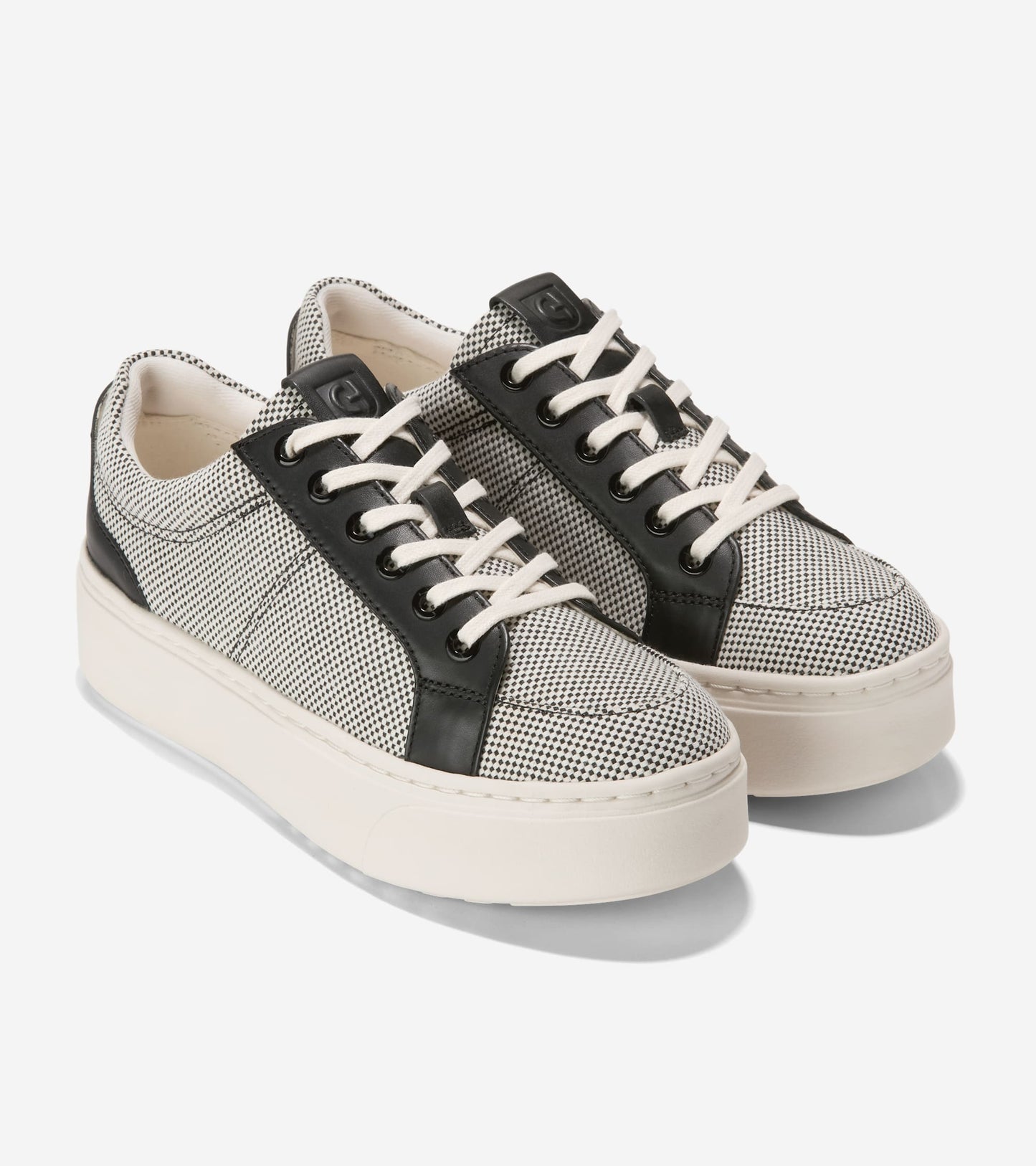 W32402:IVORY CANVAS/BLACK LEATHER